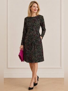 Tabitha Webb Long Sleeve Printed Dress Size 12